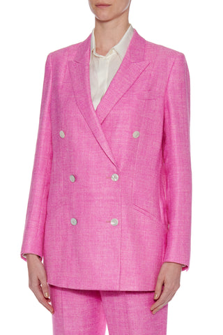 Pamplona Jacket - Relaxed fit boyfriend suit jacket in pink