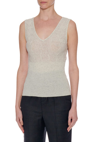 Cadiz Top - Cropped v-neck sleeveless knit top