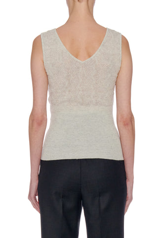 Cadiz Top - Cropped v-neck sleeveless knit top