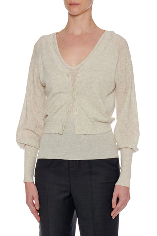 Madrid Cardigan - Contrast knit short cardigan