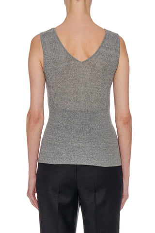 Cadiz Top - Cropped v-neck sleeveless knit top