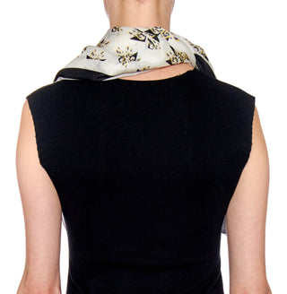 Mallorca Scarf - Luxurious silk/ modal print twill shawl scarf