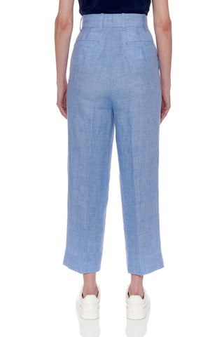 Teruel Trousers - High-waisted wideleg cropped trousers