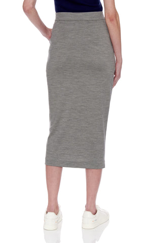 Valencia Skirt - Jersey knee length drape skirt