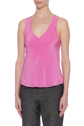 Burgos Top - V-neck sleeveless summer silk top