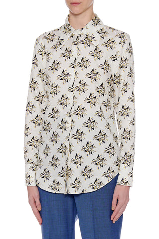 Montrieul Shirt - Button-down long sleeve blouse in a print