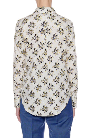 Montrieul Shirt - Button-down long sleeve blouse in a print