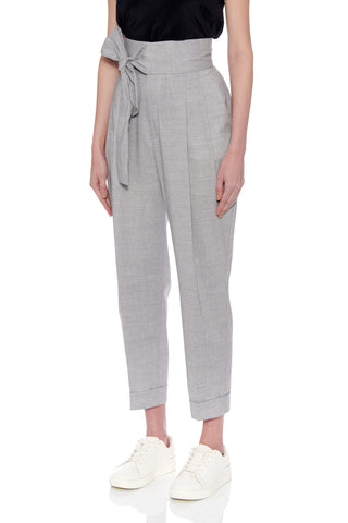 Huesca Trousers - High waisted pleated cigarette trouser