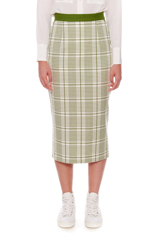 St Denis Skirt - High-waisted midi - pencil skirt  in green