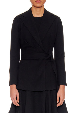 Avignon Jacket - Wool wrap jacket with peaked lapels