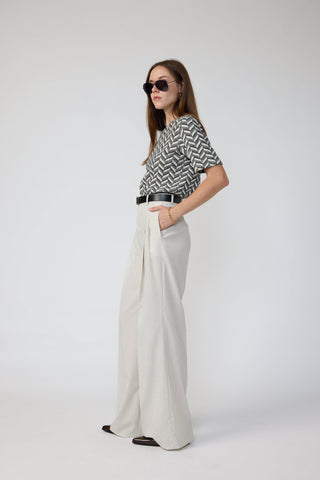 Alice Springs T-Shirt - Jersey T-Shirt in herringbone