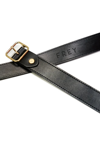 Kampen Belt - Split leather belt with Frey logo