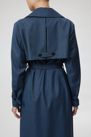 Andria Coat - Light trench  in navy twill