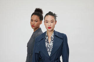 Andria Coat - Light trench  in navy twill