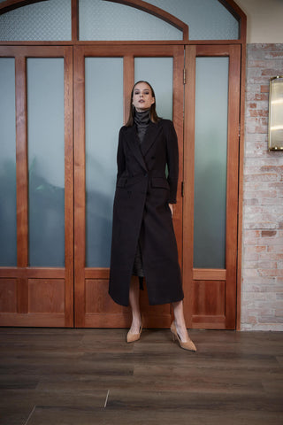 Agueda Coat - Long Double-Breasted Coat