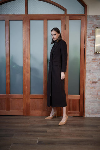 Agueda Coat - Long Double-Breasted Coat