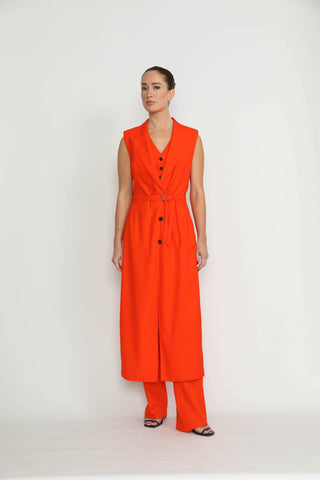 Basel Trenchcoat - Basel Sweet Orange Sleeveless Trench