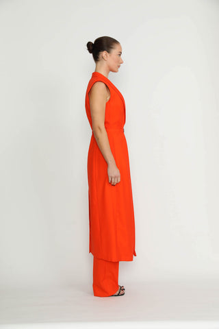 Basel Trenchcoat - Basel Sweet Orange Sleeveless Trench