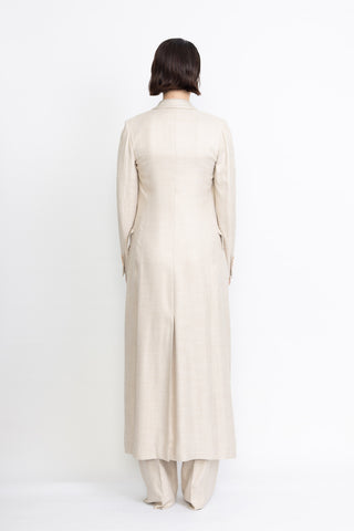 Agueda Limited Edition Coat - Midi-length coat in champagne