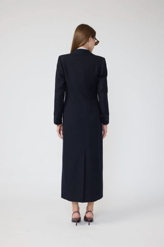Agueda Coat - Midi-length coat in navy