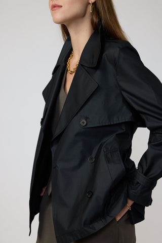 Perth Coat - Trench coat in black