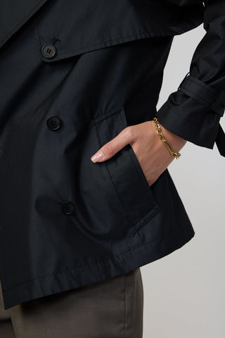Perth Coat - Trench coat in black