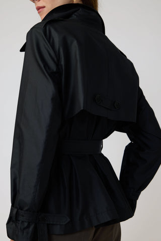 Perth Coat - Trench coat in black