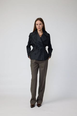 Perth Coat - Trench coat in black