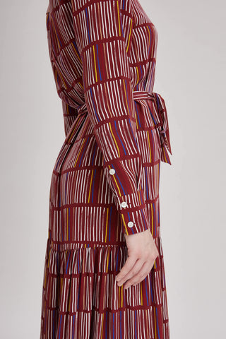 Cornwall Dress - Maxi shirt dress detailed with belt and side pockets