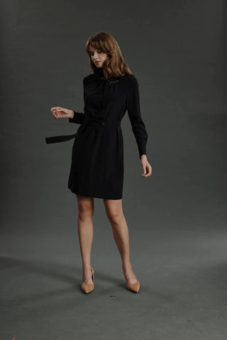 Tavira Dress - Shift dress in wool crepe