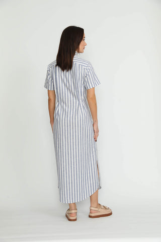 Port Dress - Port Relaxed Maxi Chambray Stripe Dress