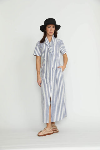 Port Dress - Port Relaxed Maxi Chambray Stripe Dress