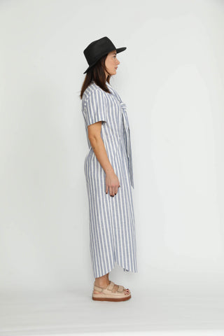 Port Dress - Port Relaxed Maxi Chambray Stripe Dress