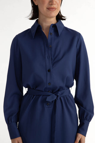 Skara Shirt Dress - Shirt dress in royal blue