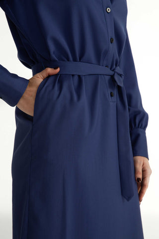 Skara Shirt Dress - Shirt dress in royal blue