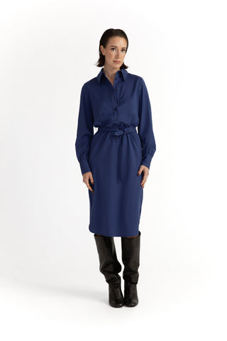 Skara Shirt Dress - Shirt dress in royal blue