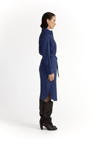 Skara Shirt Dress - Shirt dress in royal blue