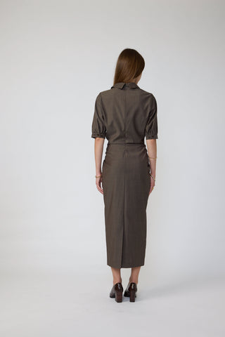 Rome Dress - Midi dress in brown