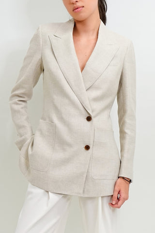 Alessandria Jacket - slim fit jacket in beige