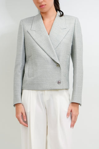 Milano Jacket - Cropped jacket in white/grey
