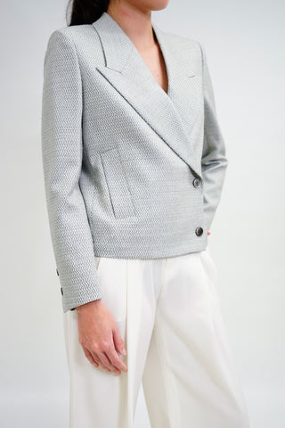Milano Jacket - Cropped jacket in white/grey