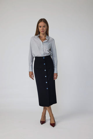 Richmond Skirt - pencil skirt in navy