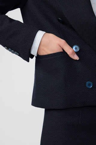 Oviedo Jacket - Double-breasted  jacket in navy