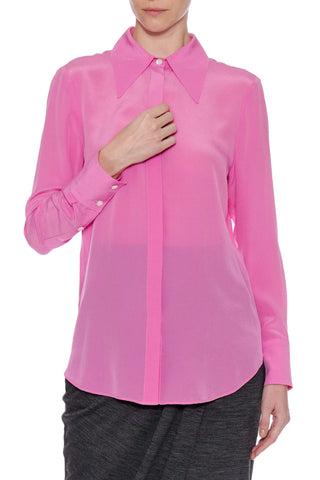 Montrieul Shirt - Button-down long sleeve blouse in pink