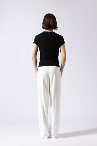 llion Top - V-neck knit top in black