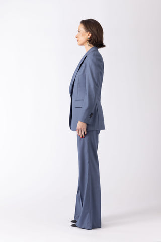 Amora Jacket - Single-breasted suit jacket in dusty blue
