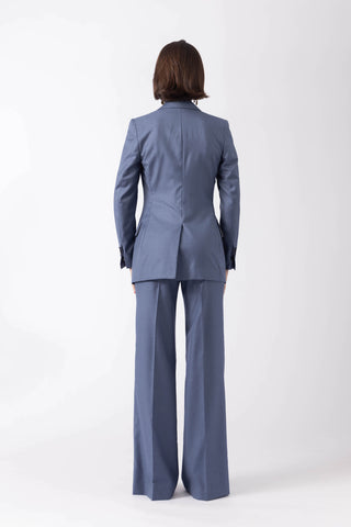 Amora Jacket & Bordeaux Trousers in Dusty Blue