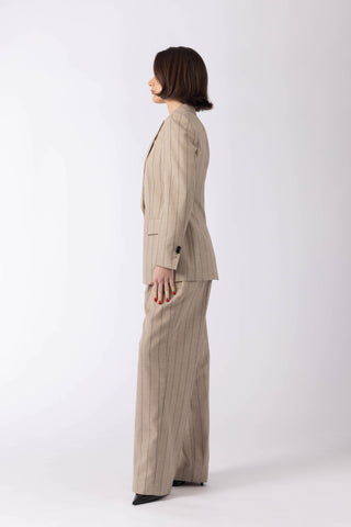 Amora jacket - Single-breasted suit jacket in sand