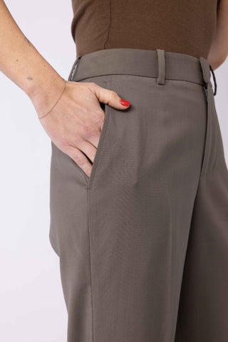 Bordeaux Trousers - Bootcut trousers in brown