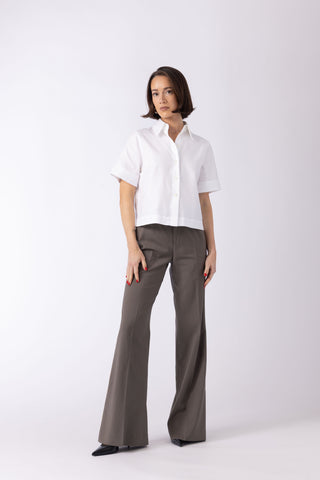 Coffs Blouse - Short white shirt in ivory